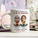 Wrappiness Personalized Coffee Mug for Daughter from Dad - Custom Coffee Mugs With Names - Always Choose You From Father to Daughter Birthday Gift