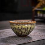 Doorpetal chinese tea cups,gongfu Ceramic Teacup Set, 4.06 oz (120 ml), Set of 5, 5 Colors