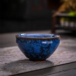 Doorpetal chinese tea cups,gongfu Ceramic Teacup Set, 4.06 oz (120 ml), Set of 5, 5 Colors