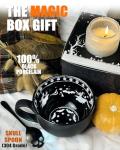 Christmas Gifts, Midnight Skull Coffee Mugs with Spoons, Halloween Birthday White Elephant Weird Gifts for Women Men Girl Friends, Halloween Spooky Witchy Gothis Decor Horror Novelty Tea Cup