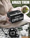 Christmas Gifts, Midnight Skull Coffee Mugs with Spoons, Halloween Birthday White Elephant Weird Gifts for Women Men Girl Friends, Halloween Spooky Witchy Gothis Decor Horror Novelty Tea Cup