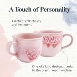 Portmeirion Minerals Mug, Rose Quartz - 12oz Stoneware Coffee Cup with Reactive Glaze, Durable & Stylish Ceramic Mug - Microwave, Dishwasher, Freezer, Oven Safe - Earthy Design for Cafe & Home