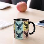sagacitrix Eagle Funny Ceramic Coffee Mug 11 oz Novelty Tea Cup with Handle Gifts for Birthday Christmas Men Women Friends