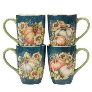 Certified International Autumn Breeze 20 oz. Mugs, Set of 4