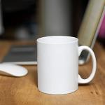 Smilatte 20 OZ Extra Large Ceramic Coffee Mug, M017 Classic Porcelain Boss Super Big Tea Cup with Handle for Office and Home, White