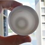 Liang baobao Small Porcelain Teacup Set of 4 White Sample Tea Cups Chinese kung Fu Tea Cup Egg-shaped 3oz (White porcelain)