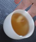 Liang baobao Small Porcelain Teacup Set of 4 White Sample Tea Cups Chinese kung Fu Tea Cup Egg-shaped 3oz (White porcelain)