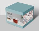 VIVA Minima Eva Glass Tea Cup - 14 oz / 400 ml Clear Coffee Mug