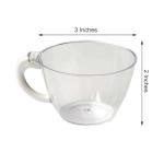 Efavormart 60 Pack 6oz Plastic Disposable Coffee Cups With Handle for Weddings, Parties, Receptions, Restaurants, Cafes, Catered Events, Hot Chocolate, Hot Tea, Cappuccino, Refreshing Drinks