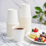 Kuerqi Paper Cups, 100 Pack 8 Oz Disposable Cups, Disposable Coffee Cups 8 Oz, Hot Cups Tea Cups Water Cups for Home Office Travel Party