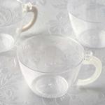 Efavormart 60 Pack 6oz Plastic Disposable Coffee Cups With Handle for Weddings, Parties, Receptions, Restaurants, Cafes, Catered Events, Hot Chocolate, Hot Tea, Cappuccino, Refreshing Drinks