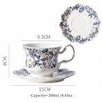 NVKIC Elegant Retro Ceramic Tea Cups and Saucers Ceramic Coffee Mugs Tea Party Sets 8.45oz/260ml Colorful Flowers