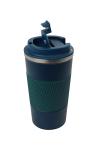 Sip+Sea Dominica 18 oz Travel Coffee Mug - Double Wall Vacuum Insulated Stainless Steel Tumbler with Flip Lid, Leak-Proof Coffee Cup with Non-Slip Silicone Base, Hot & Cold Drink Container