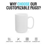 Custom 15oz Black Coffee Mug Design Personalized Ceramic Coffee Cup with Photo Text Logo Taza Personalizadas Customized Gifts for Birthday Anniversary Wedding Love Family Novelty Black Cup Two Sides