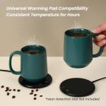 Miicol Ceramic Coffee Mug, 16 oz Large Coffee Cup, Tea Mug with Handle, Flat Bottom Mug for Men, Women, Office, Microwave and Dishwasher Safe, Multi-Color, Turquoise