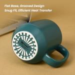 Miicol Ceramic Coffee Mug, 16 oz Large Coffee Cup, Tea Mug with Handle, Flat Bottom Mug for Men, Women, Office, Microwave and Dishwasher Safe, Multi-Color, Turquoise