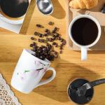 VEWEET Coffee Mugs Set of 6, 11 OZ Coffee Cups Set with Handle, Floral Mug Sets Ceramic Cup Set for Kitchen, Microwave & Dishwasher Safe, Series ANNIE