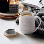 ecooe Large Tea Infuser Mug 20.3oz Ceramic Tea Cup with Removable Stainless Steel Infuser and Lid, 600ml Tea Mug for Loose Leaf Tea, New Home Gifts for Parents Friends Office (White)