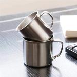 Tsyware 10 Pcs of Stainless Steel Coffee Tea Cup with Handle 6oz Espresso Cup
