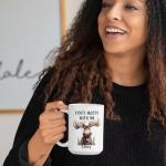 Cute Moose Coffee Mug, Personalized Name Animal Lover Cup, Don't Moose With Me Mug, Cartoon Animal Design Ceramic Mug 11oz 15oz, Custom Moose Themed Cup, Customized Accent Mug For Birthday