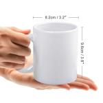 RTYVBMX Personalized Coffee Mug with Photo Custom Text and Logo Ceramic Mugs 11 Oz Tea Cup for Men & Women Gifts for Birthday Christmas Fathers Day, 1PCS, Blank White
