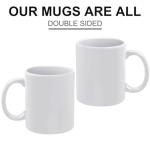 RTYVBMX Personalized Coffee Mug with Photo Custom Text and Logo Ceramic Mugs 11 Oz Tea Cup for Men & Women Gifts for Birthday Christmas Fathers Day, 1PCS, Blank White