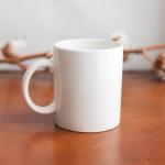 RTYVBMX Personalized Coffee Mug with Photo Custom Text and Logo Ceramic Mugs 11 Oz Tea Cup for Men & Women Gifts for Birthday Christmas Fathers Day, 1PCS, Blank White
