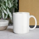 RTYVBMX Personalized Coffee Mug with Photo Custom Text and Logo Ceramic Mugs 11 Oz Tea Cup for Men & Women Gifts for Birthday Christmas Fathers Day, 1PCS, Blank White