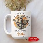 Personalized Funny Three Goats Are Singing Coffee Cup, Custom Animal Themed Accent Mug 11oz 15oz, Novelty Goat Birthday Cup Gift For Sibling, Customized Name Goat Lover Ceramic Tea Mug