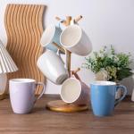 GBHOME 16oz Coffee Mugs Set of 6, Large Ceramic Coffee Mugs for Man, Woman, Dad, Mom, Modern Coffee Mugs Set with handle for Tea/Latte/Cappuccino/Milk/Cocoa. Dishwasher&Microwave Safe,MultiColor