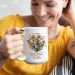 Personalized Funny Three Goats Are Singing Coffee Cup, Custom Animal Themed Accent Mug 11oz 15oz, Novelty Goat Birthday Cup Gift For Sibling, Customized Name Goat Lover Ceramic Tea Mug