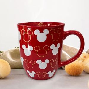 Disney Mickey Mouse All Over print Collectible Bullet Mug RED- 16OZ