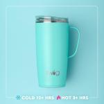 Swig Life 22oz Travel Mug, Insulated Tumbler with Handle and Lid, Travel Coffee Mug, Cup Holder Friendly, Stainless Steel 22 oz Tumbler, Reusable Insulated with Lid (Texas)