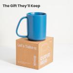 CURVD® Mug, Large Handle for Comfortable Grip, Dishwasher & Microwave Safe, 100% Chemical-Free Ceramic, Perfect for Coffee, Hot Chocolate, Latte, Cold Drinks (Matte Black, 18 oz)