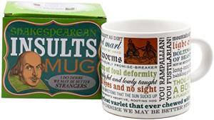 The Unemployed Philosophers Guild Shakespearean Insults Coffee Mug - Shakespeare's Wittiest and Meanest Insults - Comes in a Fun Gift Box, 14 oz.