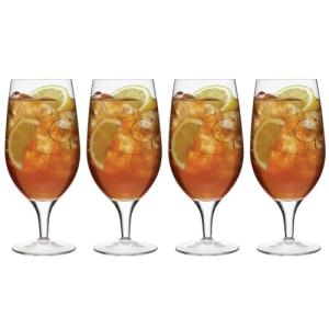 Luigi Bormioli Michelangelo Masterpiece 19.25 oz All Purpose Glasses - Sparkx Ultra-Clear Crystal Glass, Durable Titanium Reinforced Stems - Laser-Cut Rims - Dishwasher Safe (Set of 4)