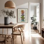 Poster Master Dictionary Art Poster - Stacked Teacups Print - Victorian Tea-Cup Art - Gift for Him, Her, Men, Women - Perfect Decor for Dining Room, Kitchen, Teahouse - 8x10 UNFRAMED Wall Art