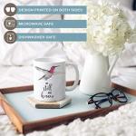 Be Still and Know Hummingbird Mug – Inspirational Christian Coffee Cup with Watercolor Bird – 11oz or 15oz Ceramic Mug – Faith Gift – White or Black Handle
