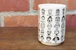 The Unemployed Philosophers Guild It's Hard to Get a Handle on Philosophy - Porcelain Handleless Tea Cup Featuring 60 Illustrated Portraits of Western Philosophers, Comes in Fun Box, 9 oz.