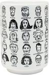 The Unemployed Philosophers Guild It's Hard to Get a Handle on Philosophy - Porcelain Handleless Tea Cup Featuring 60 Illustrated Portraits of Western Philosophers, Comes in Fun Box, 9 oz.
