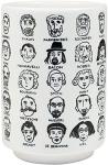 The Unemployed Philosophers Guild It's Hard to Get a Handle on Philosophy - Porcelain Handleless Tea Cup Featuring 60 Illustrated Portraits of Western Philosophers, Comes in Fun Box, 9 oz.