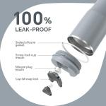 Ideus Insulated Tumbler with Lid and Straw 24 oz, Stainless Steel Double-Wall Vacuum Leak-Proof Travel Coffee Mug, Cup Holder Friendly, Ultimate Gray