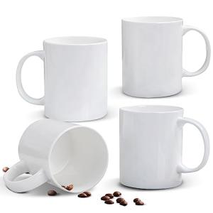 Chulan White Coffee Mugs, 14oz Fine Bone China Coffee Cups, Over 45% Bone Content Porcelain, Lightweight Espresso Mugs, Break Resistant Ceramic, Dishwasher & Microwave Safe