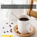 Chulan White Coffee Mugs, 14oz Fine Bone China Coffee Cups, Over 45% Bone Content Porcelain, Lightweight Espresso Mugs, Break Resistant Ceramic, Dishwasher & Microwave Safe