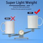 Chulan White Coffee Mugs, 14oz Fine Bone China Coffee Cups, Over 45% Bone Content Porcelain, Lightweight Espresso Mugs, Break Resistant Ceramic, Dishwasher & Microwave Safe