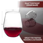 D'Eco Unbreakable Tritan Wine Glasses, 20 oz (Set of 8) – Shatterproof, Crystal-Clear, BPA-Free Plastic Tumblers – Dishwasher Safe Indoor/Outdoor Wine Cups for Fall Entertaining & Holiday Gatherings