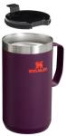 Stanley Stay-Hot Camp Mug 24 oz | Press Fit Drink Through Lid | Cup for Coffee, Tea and Drinks | Insulated Stainless Steel Coffee Mug | BPA-Free | Plum