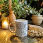 JKMBN Christian Bible Verse Coffee Mugs, Great is Your Faithfulness, Christian Gifts for Women, Inspirational Scripture Ceramic Coffee Mug, Wildflower Coffee Cup,11oz Ceramic Cup White