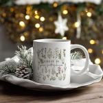 JKMBN Christian Bible Verse Coffee Mugs, Great is Your Faithfulness, Christian Gifts for Women, Inspirational Scripture Ceramic Coffee Mug, Wildflower Coffee Cup,11oz Ceramic Cup White