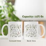 JKMBN Christian Bible Verse Coffee Mugs, Great is Your Faithfulness, Christian Gifts for Women, Inspirational Scripture Ceramic Coffee Mug, Wildflower Coffee Cup,11oz Ceramic Cup White